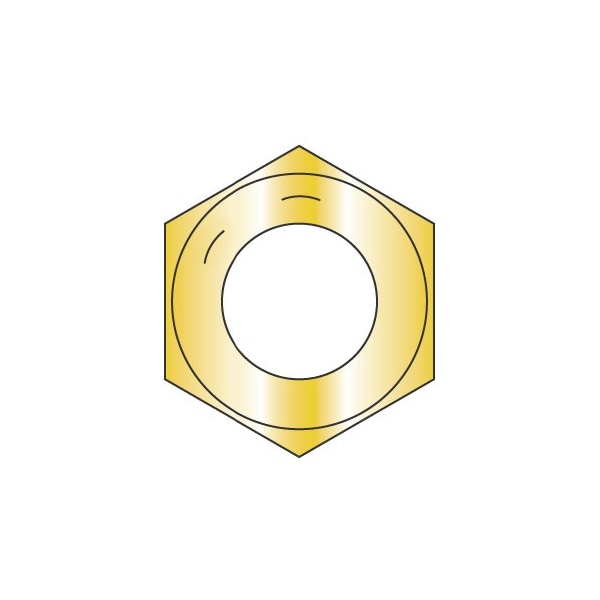 Newport Fasteners Hex Nut, 3/8"-16, Steel, Grade 8, Zinc Yellow, 21/64 in Ht, 3000 PK 648053 - main